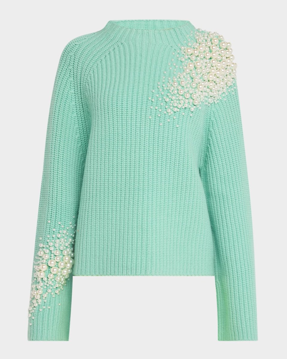 Ariel Beaded Wool-Cashmere Sweater